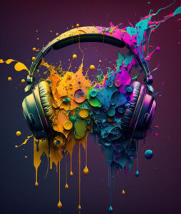 colorful headphone